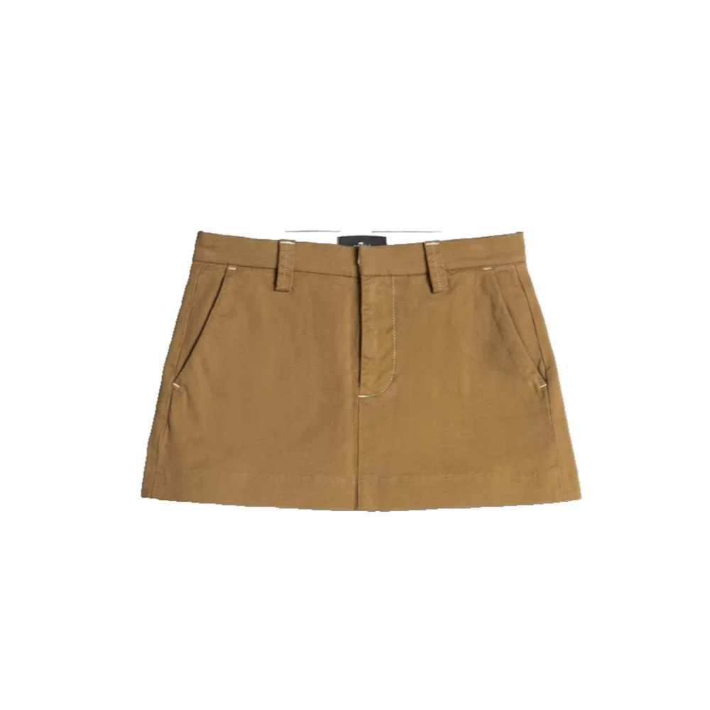 7 For All Mankind Milly Chino Mini Skirt Womens 30 Tan NWT $158 Cotton